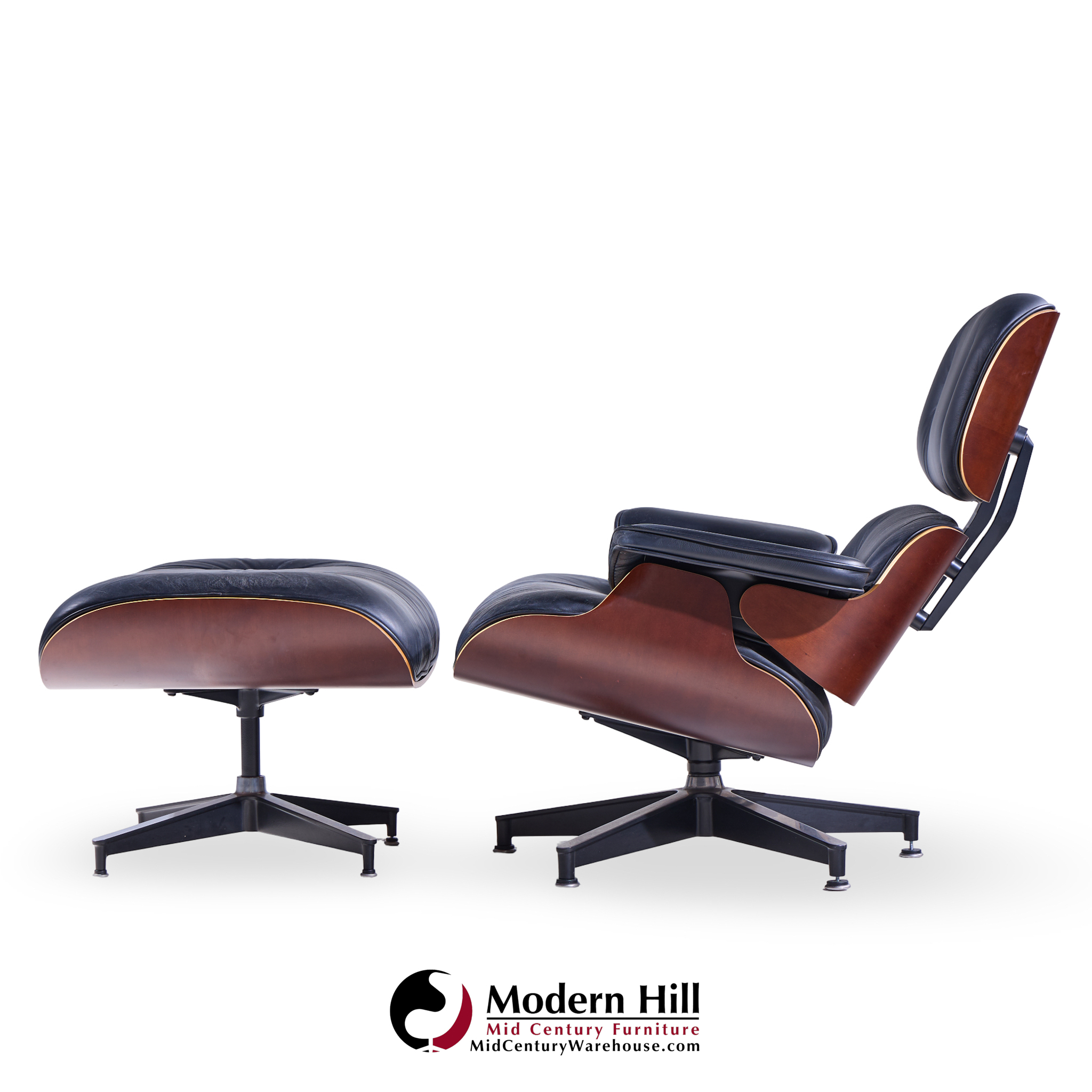 Charles and Ray Eames for Herman Miller Mid Century Eames Chair and Ottoman