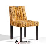 Edward Wormley for Dunbar Mid Century Brass Handled Dining Chairs - Pair