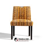 Edward Wormley for Dunbar Mid Century Brass Handled Dining Chairs - Pair