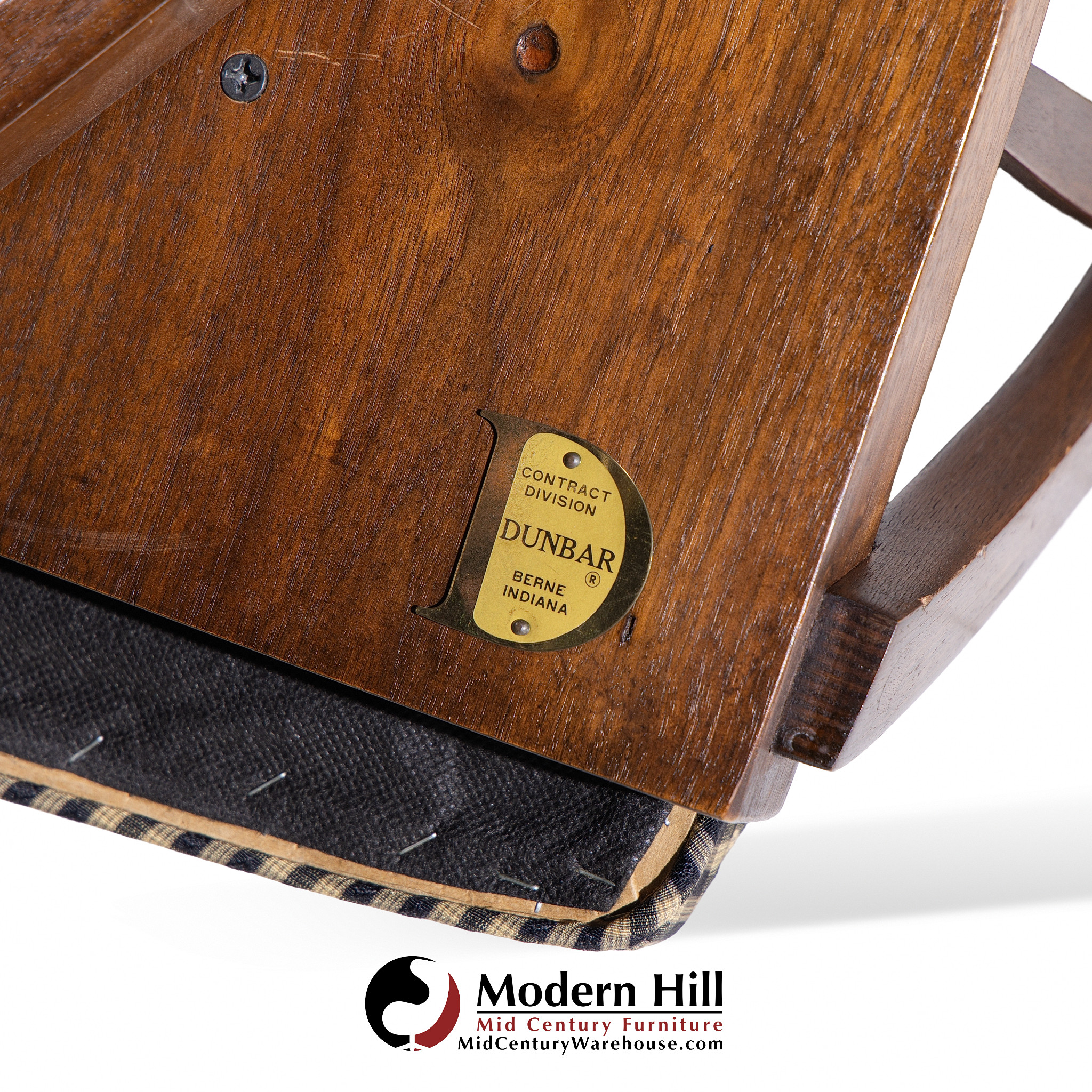 Edward Wormley for Dunbar Mid Century Mahogany and Brass Barstools - Set of 3