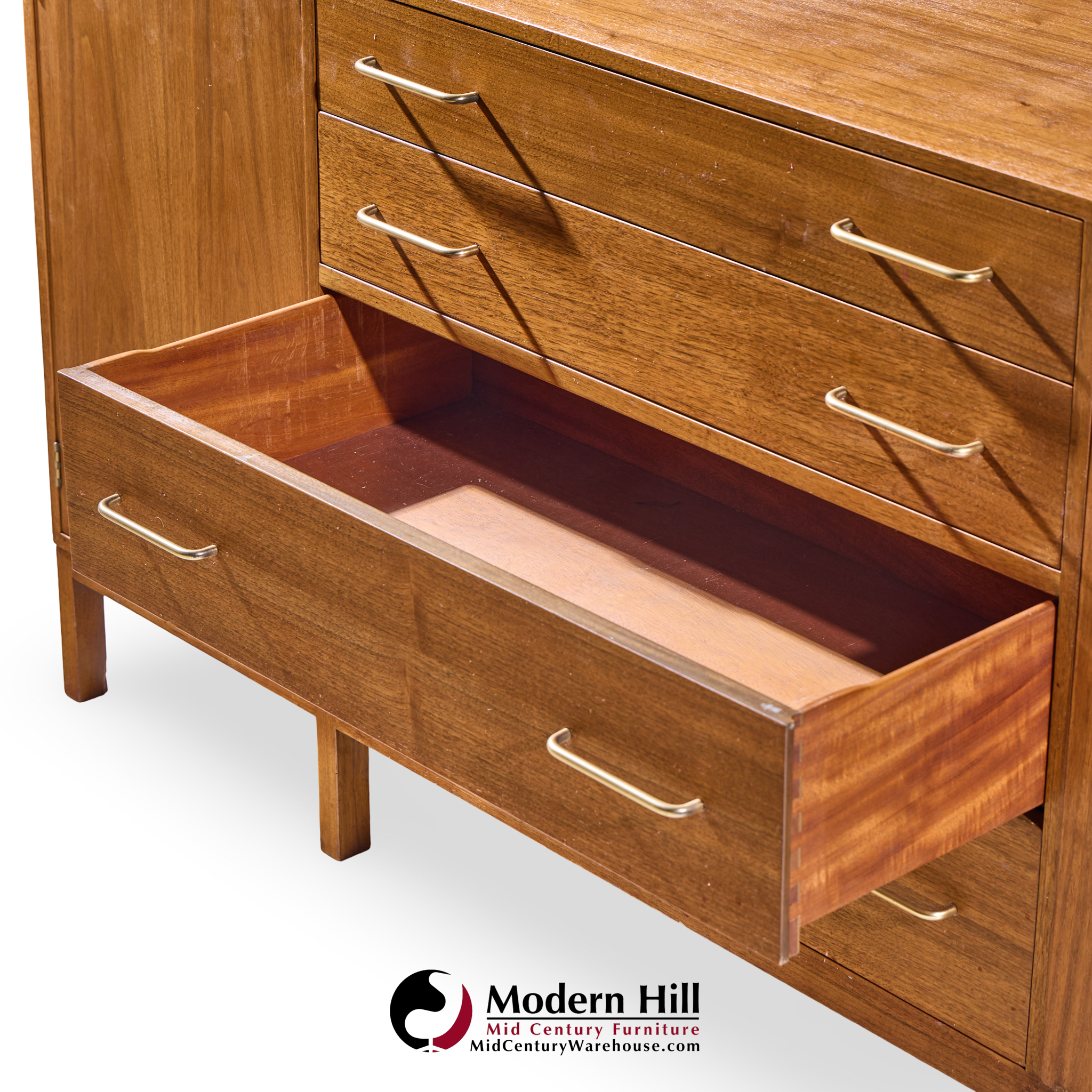 Edward Wormley for Dunbar Mid Century Walnut Sideboard Credenza