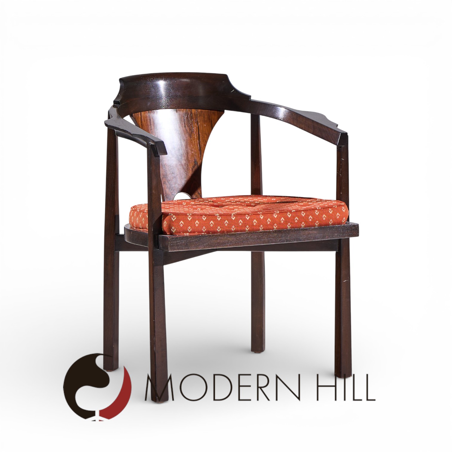 Edward Wormley for Dunbar Model 935 Walnut and Rosewood Chairs - Set of 8