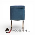 Frank Mariani Lugano Mid Century Brass Cantilever Dining Chair Side Single