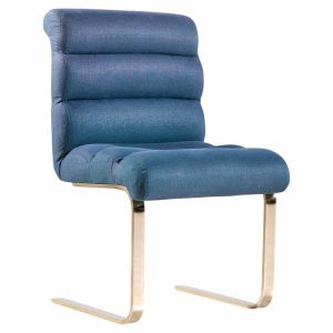 frank mariani lugano mid century brass cantilever dining chair side single