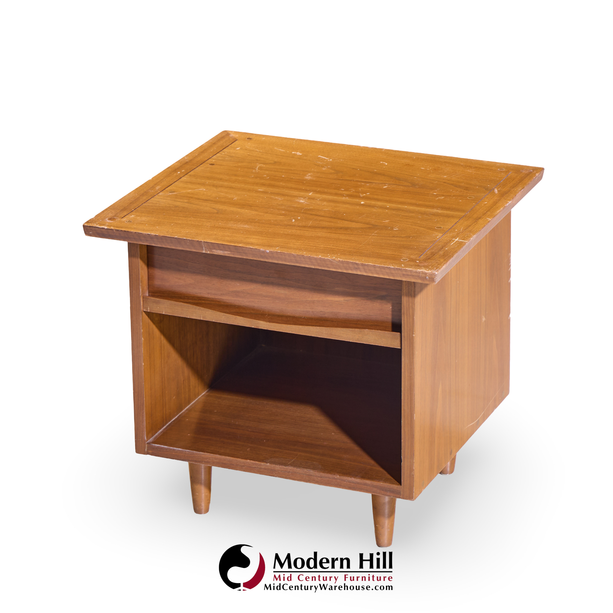 George Nakashima for Widdicomb Origins Model 215 Mid Century Walnut Nightstands - Pair