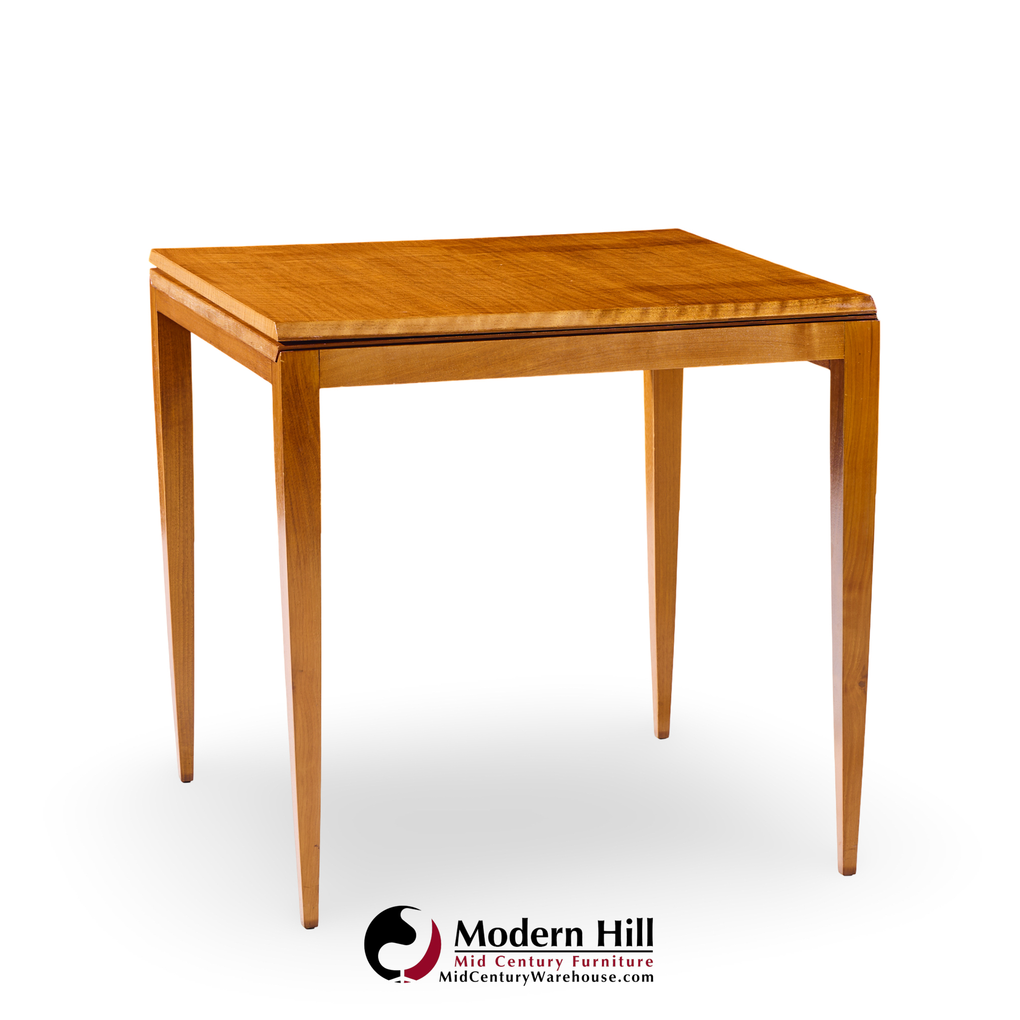 Gio Ponti for Singer & Son Mid Century Teak and Brass Flip Top Expanding Game Dining Table