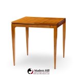 Gio Ponti for Singer & Son Mid Century Teak and Brass Flip Top Expanding Game Dining Table