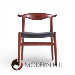 Hans Wegner for Johannes Hansen Mid Century Danish Cow Horn Dining Chairs - Set of 6