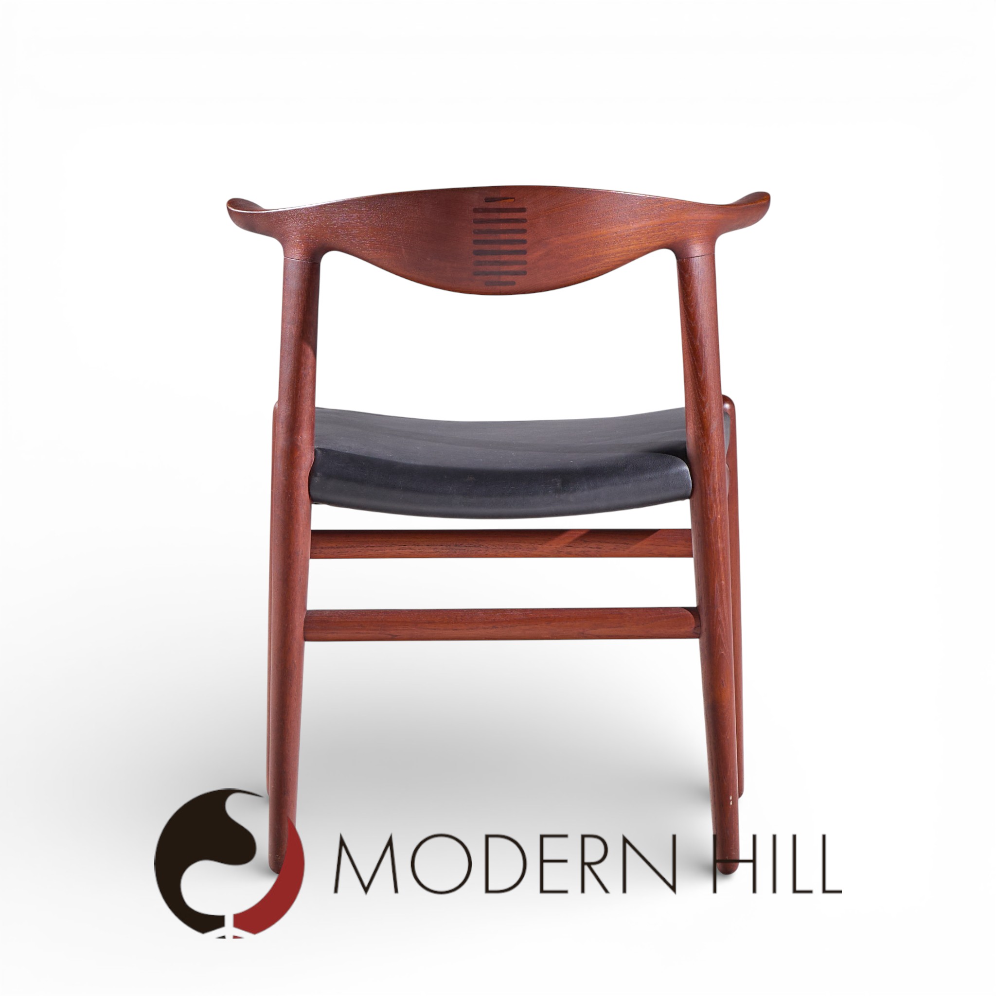 Hans Wegner for Johannes Hansen Mid Century Danish Cow Horn Dining Chairs - Set of 6