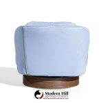 Harvey Probber Style Mid Century Walnut Swivel Lounge Chairs - Pair | Mid Century Modern Furniture - Mid Century Furniture Chicago Harvey Probber Style Mid Century Walnut Swivel Lounge Chairs - Pair