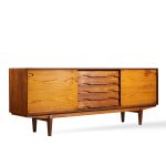 Henry Rosengren Hansen for Dyrlund Mid Century Danish Teak Credenza