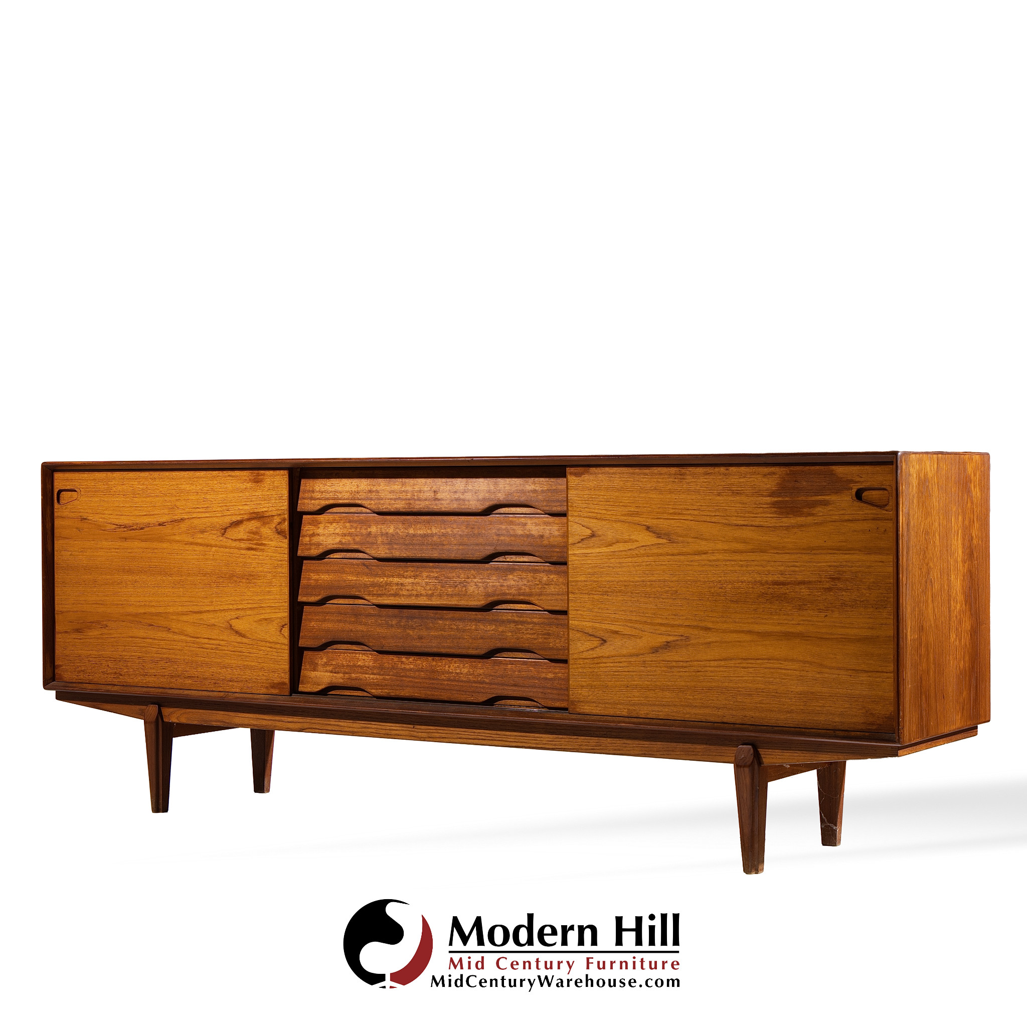 Henry Rosengren Hansen for Dyrlund Mid Century Danish Teak Credenza