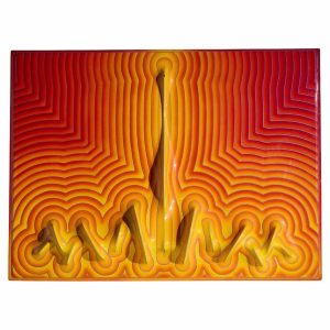 j. mccarthy mid century 1976 strawberry fields large fiberglass wall art