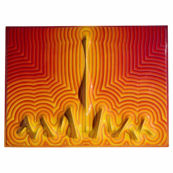 J. Mccarthy Mid Century 1976 Strawberry Fields Large Fiberglass Wall Art