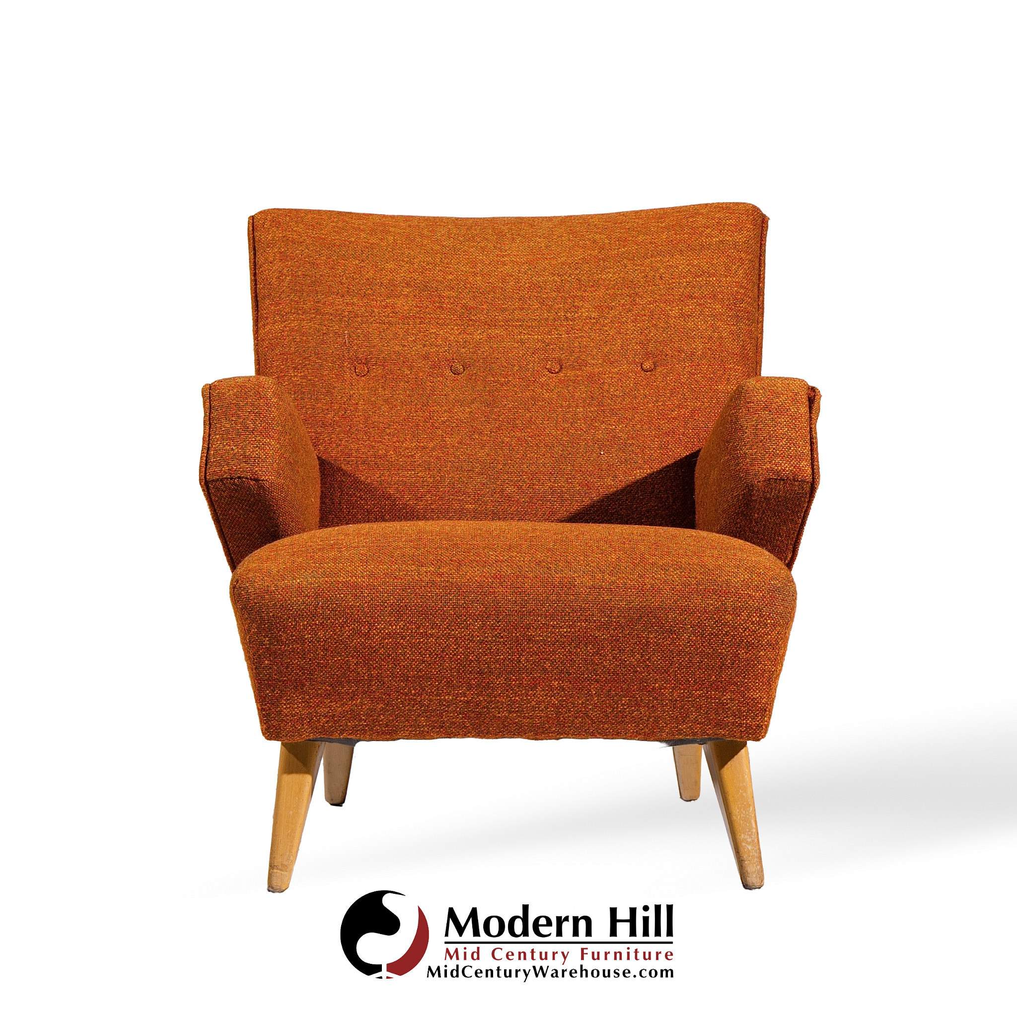 Jens Risom for Knoll Mid Century Lounge Chairs - Pair