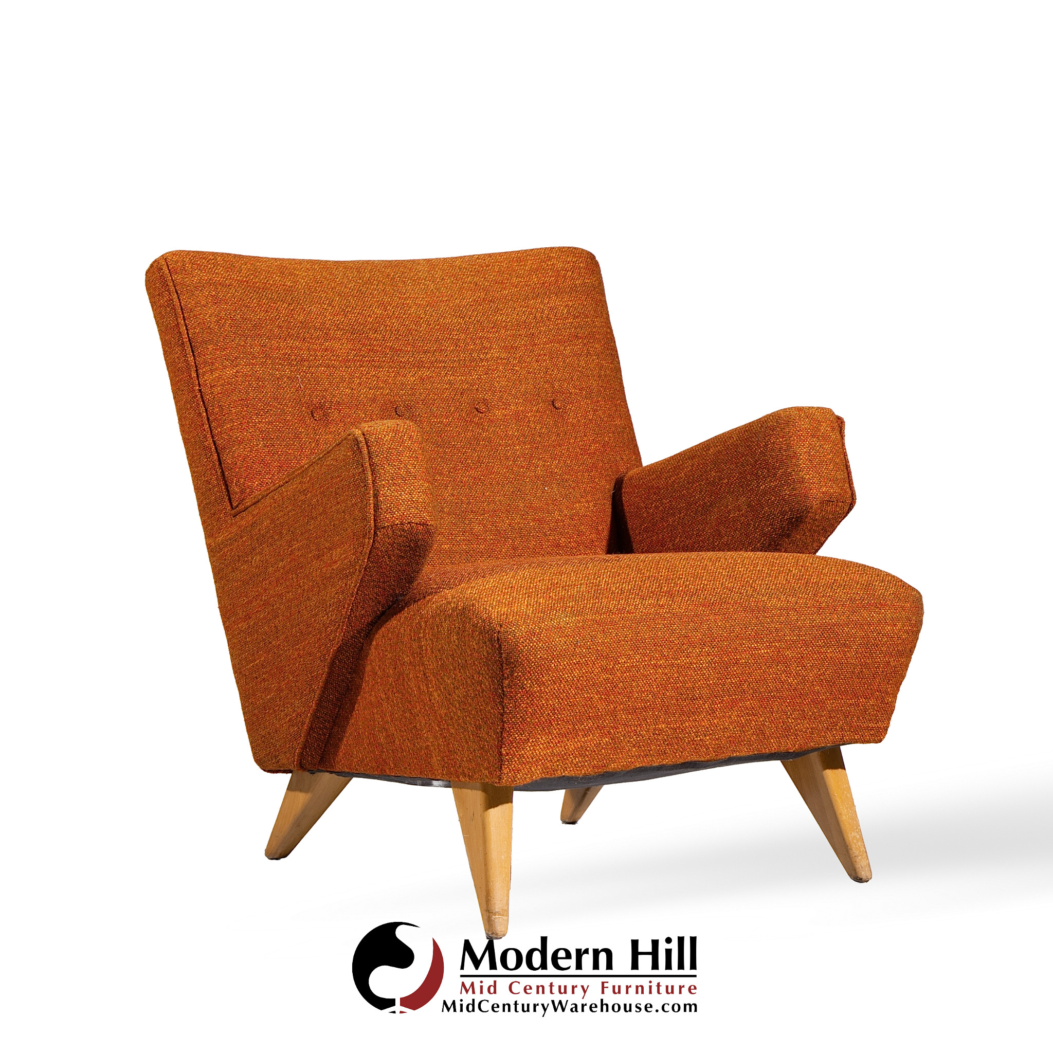 Jens Risom for Knoll Mid Century Lounge Chairs - Pair