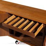 Kipp Stewart for Calvin Furniture Mid Century Walnut and Rosewood Sideboard Credenza