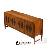 Kipp Stewart for Calvin Furniture Mid Century Walnut and Rosewood Sideboard Credenza