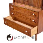 Kipp Stewart for Drexel Declaration Mid Century Walnut Secretary Desk
