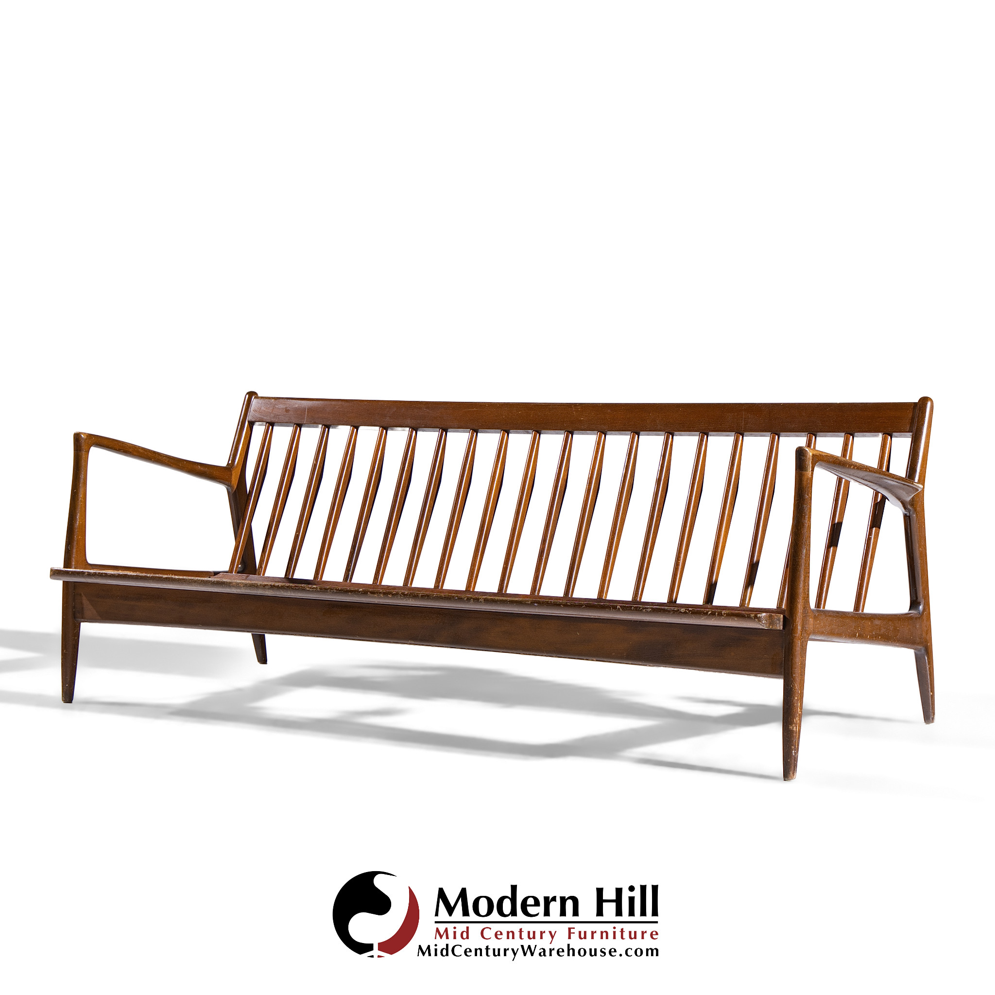 Kofod Larsen for Selig Mid Century Danish Walnut Sofa