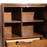 Lane Staccato Brutalist Mid Century Walnut Armoire Dresser