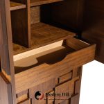 Lane Staccato Brutalist Mid Century Walnut Armoire Dresser