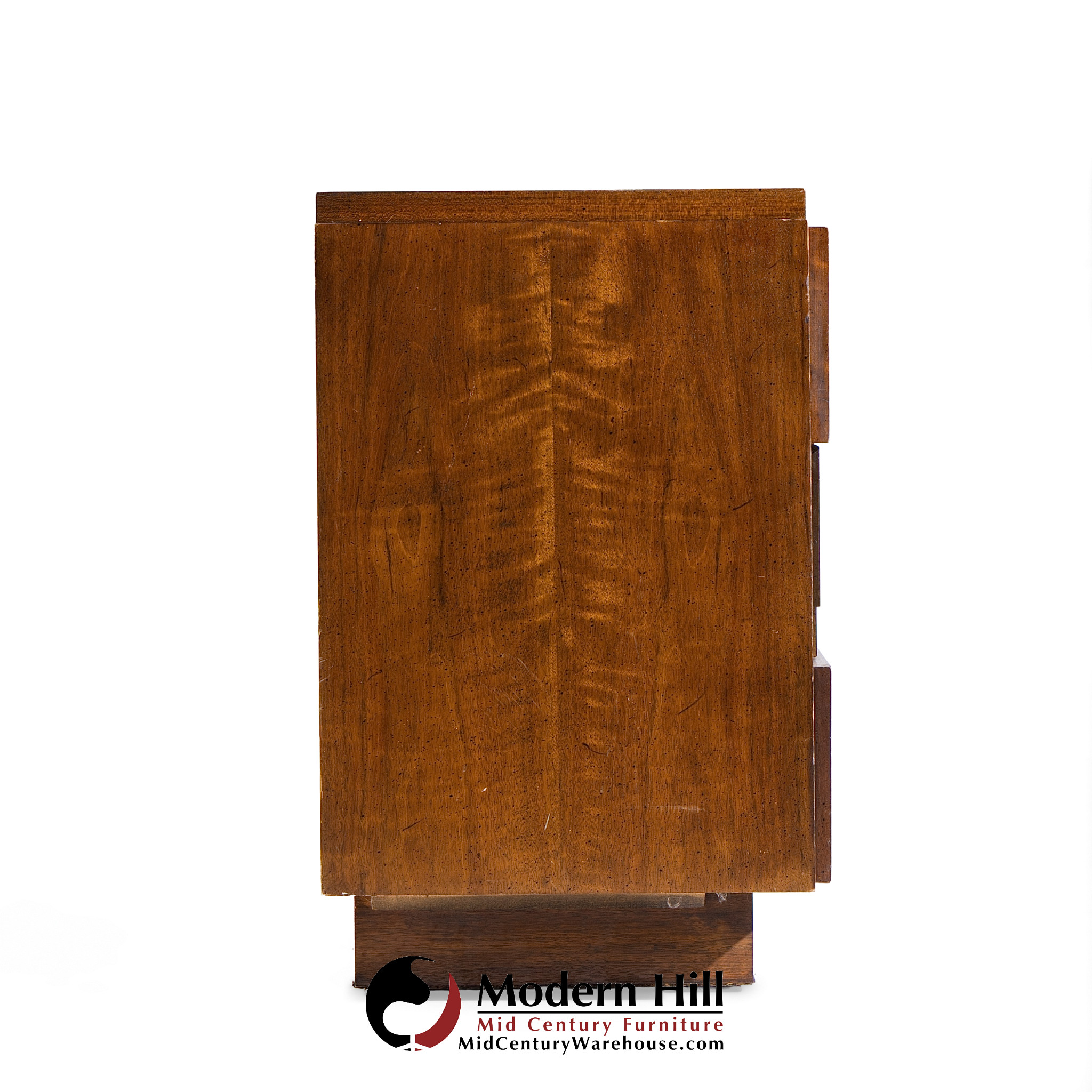 Lane Staccato Brutalist Mid Century Walnut Lowboy Dresser