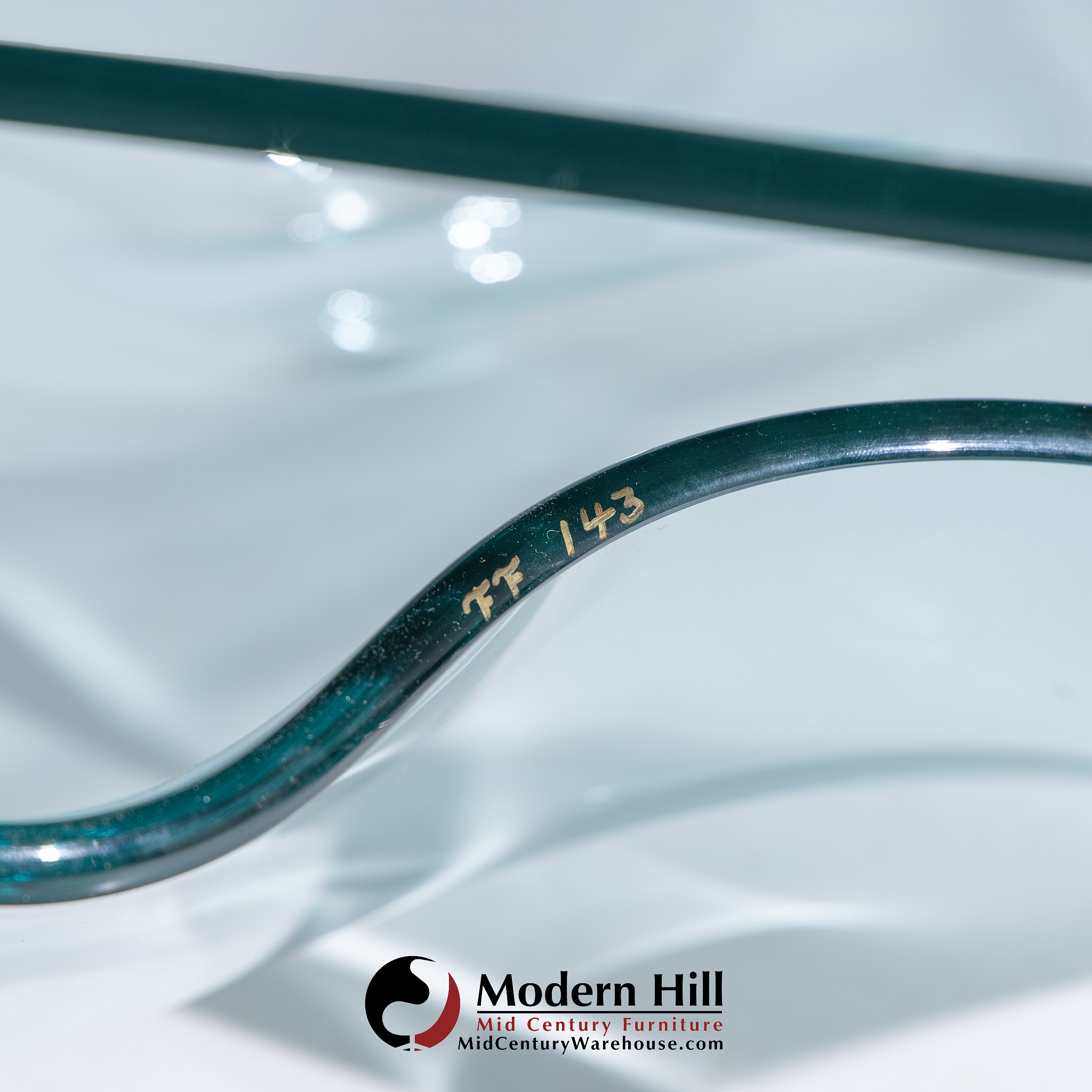 Laurel Fyfe Mid Century Handkerchief Art Glass Coffee Table