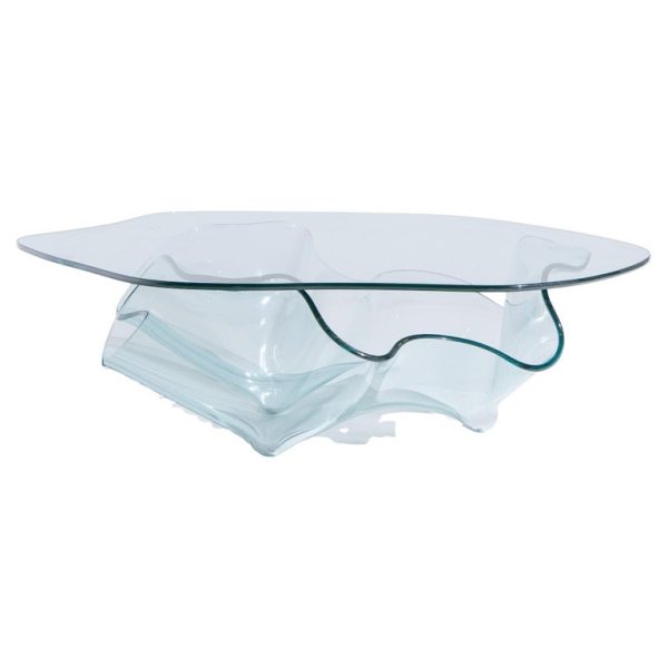Laurel Fyfe Mid Century Handkerchief Art Glass Coffee Table