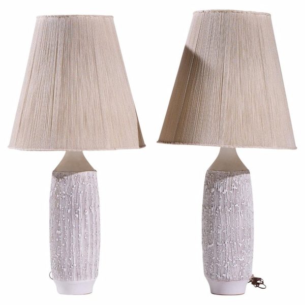 Lee Rosen for Design Technics Ceramic Table Lamp - Pair