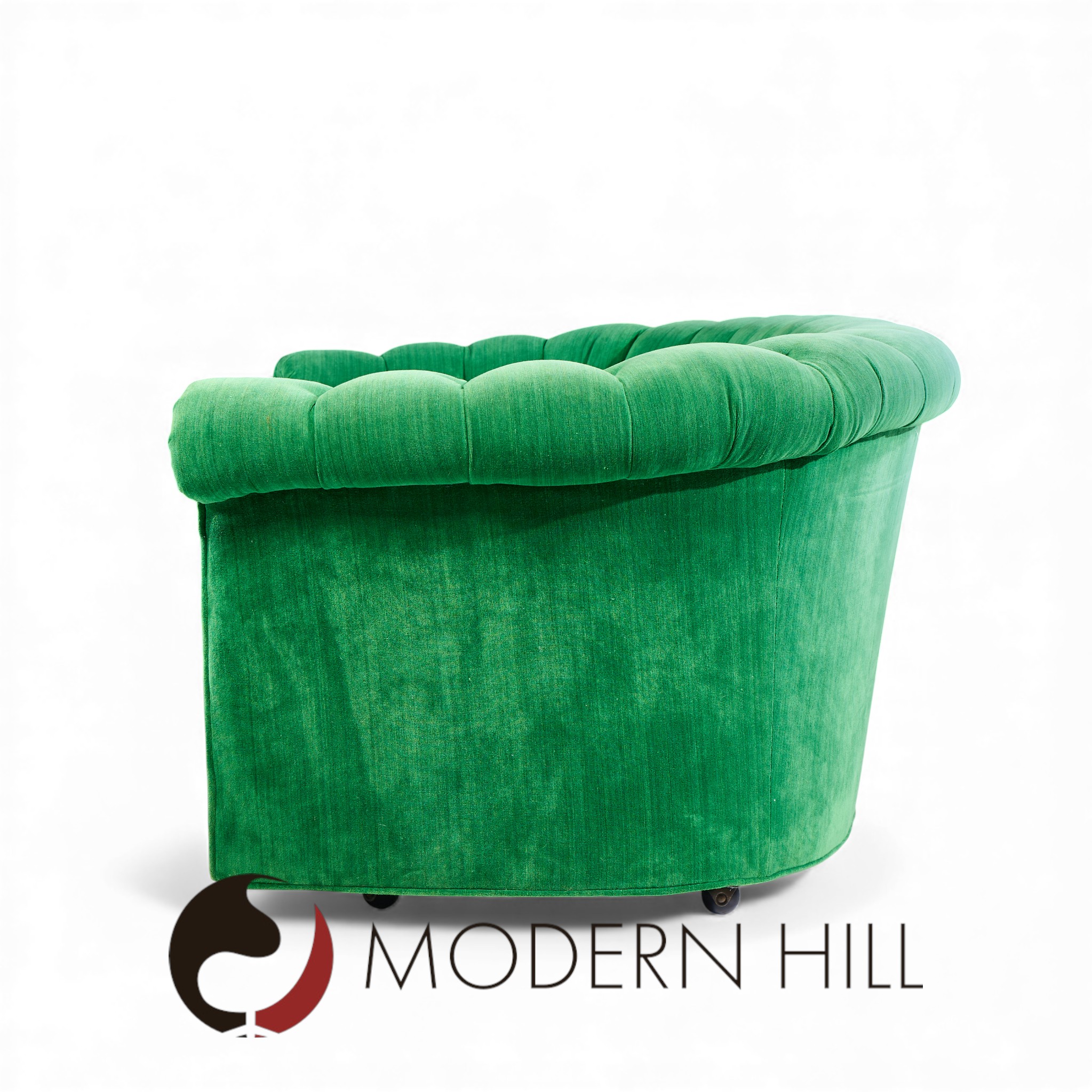 Mid Century Green Chesterfield Sofa