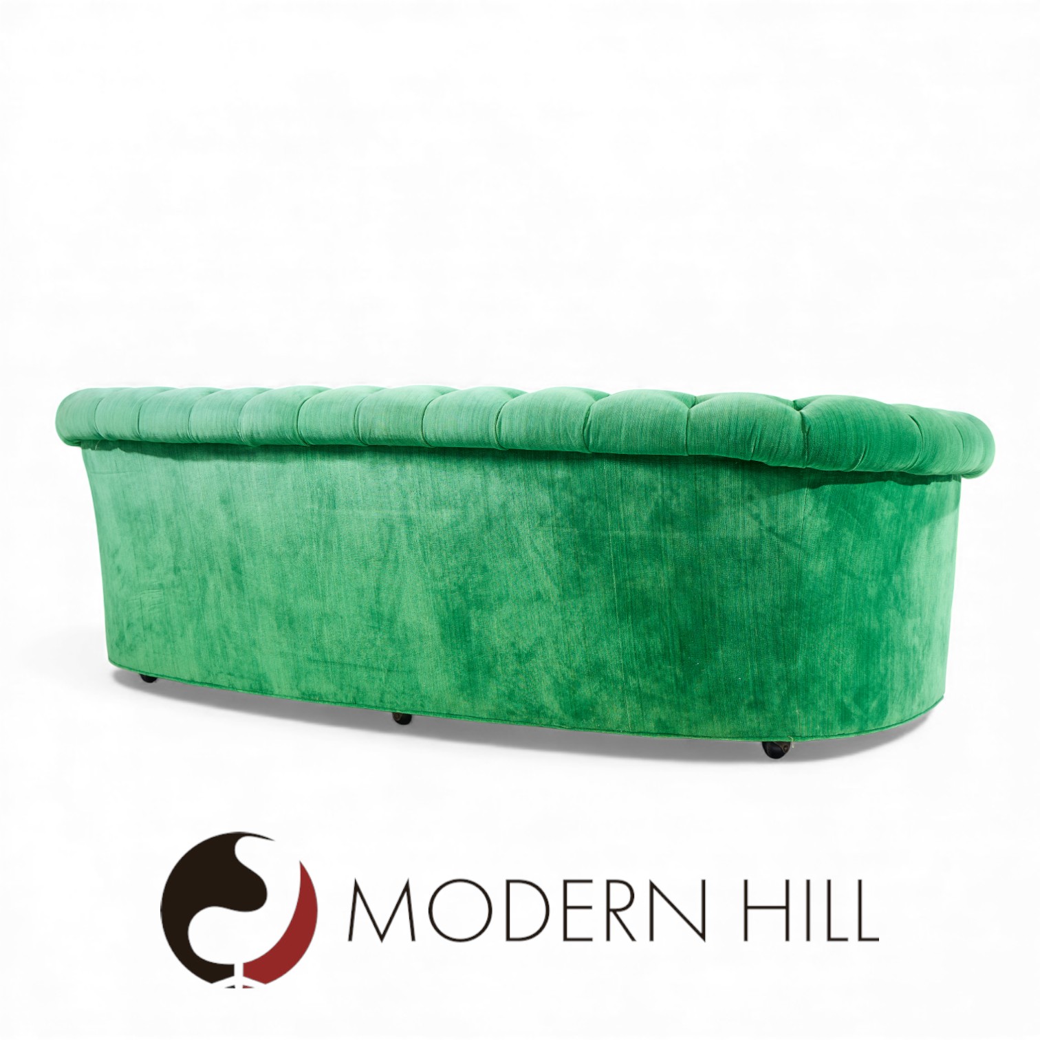 Mid Century Green Chesterfield Sofa