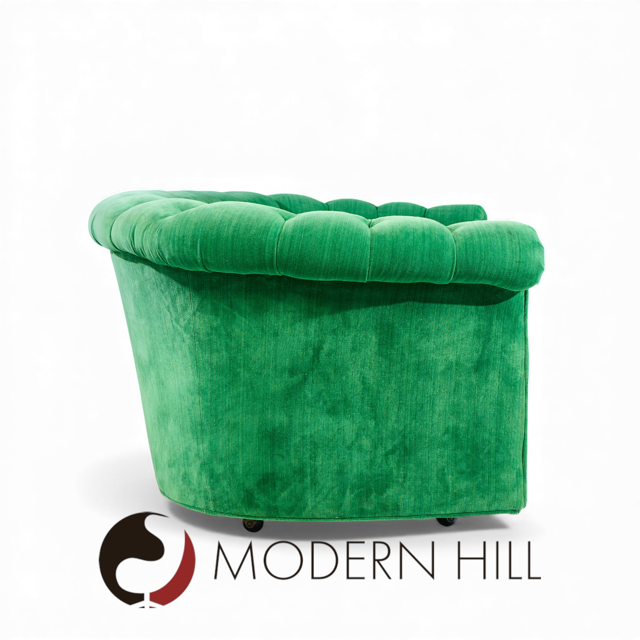 Mid Century Green Chesterfield Sofa