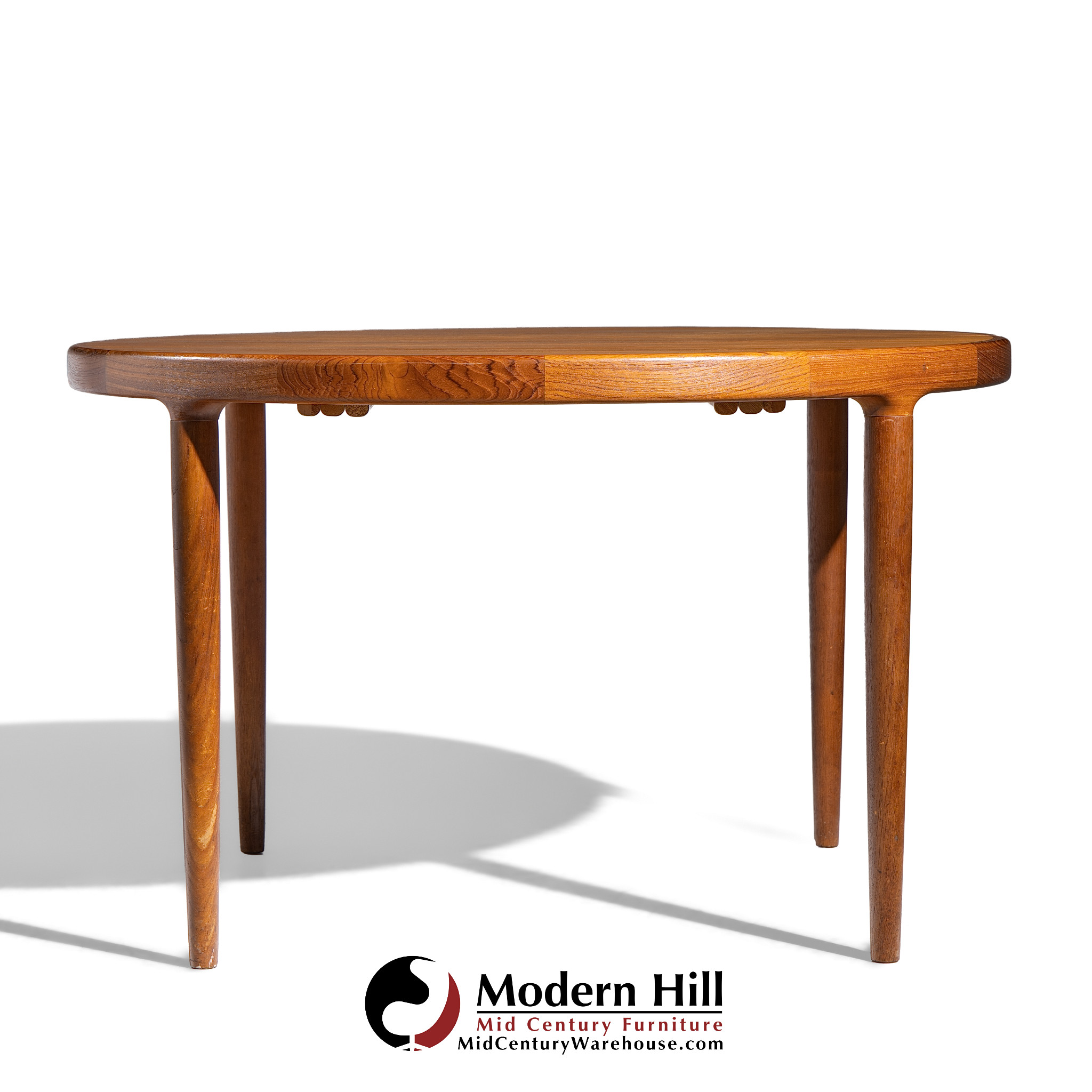 Mid Century Teak Dining Table with 2 Leaves