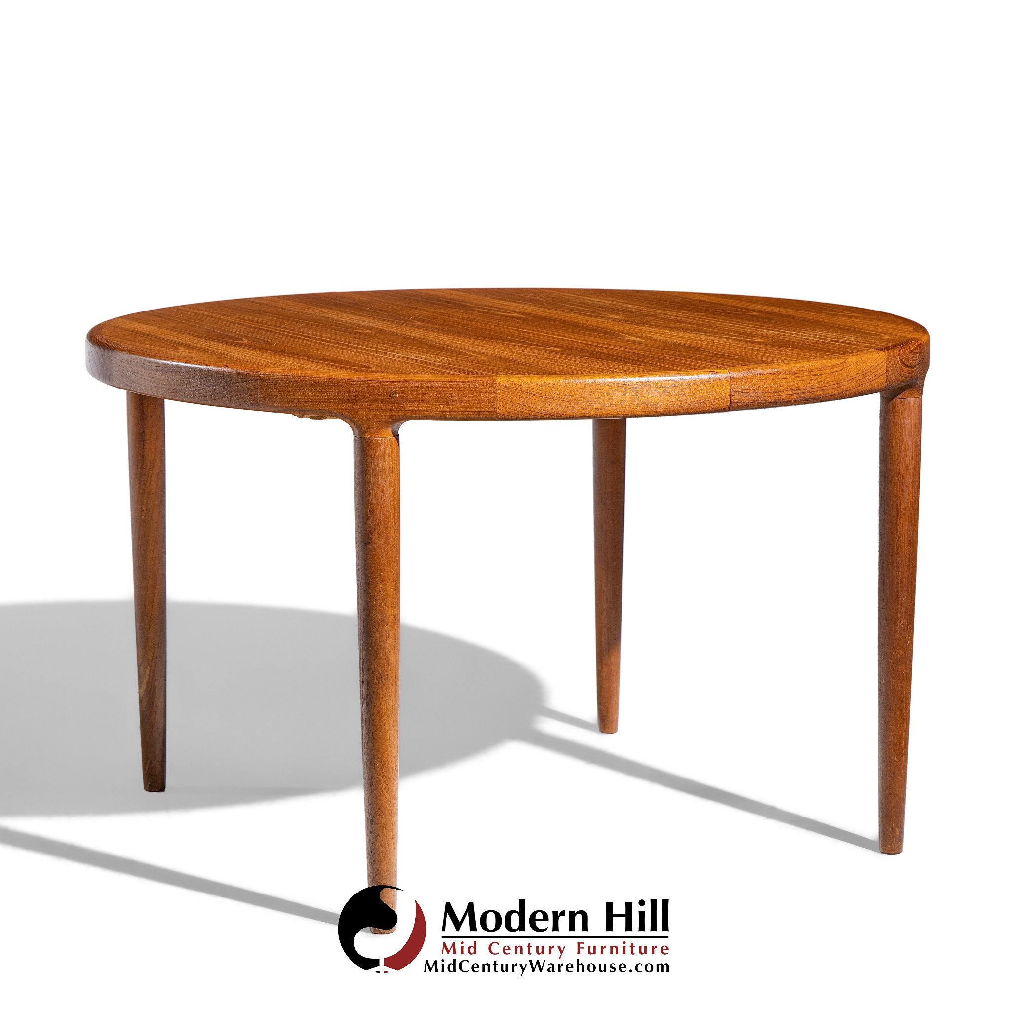 Mid Century Teak Dining Table with 2 Leaves