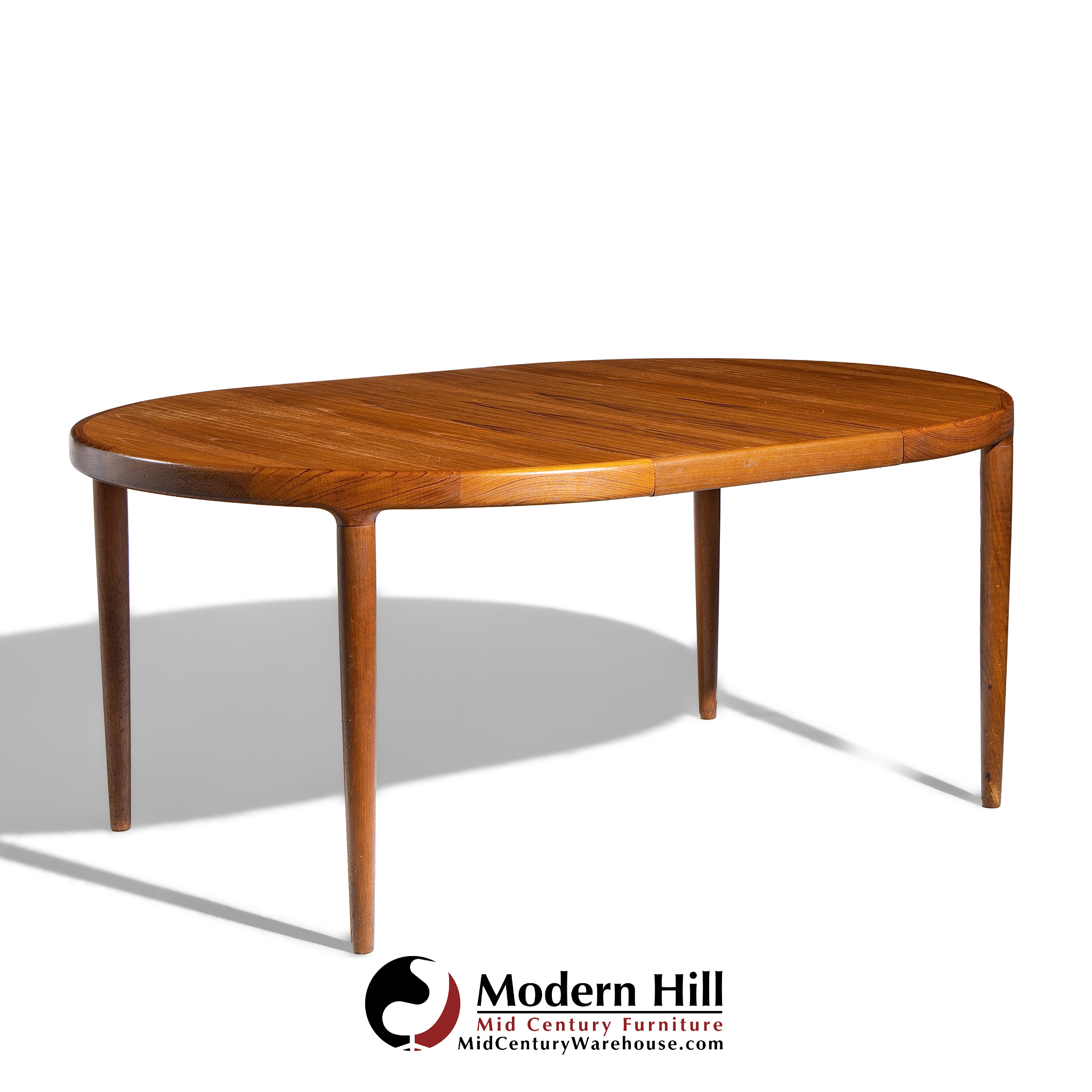 Mid Century Teak Dining Table with 2 Leaves