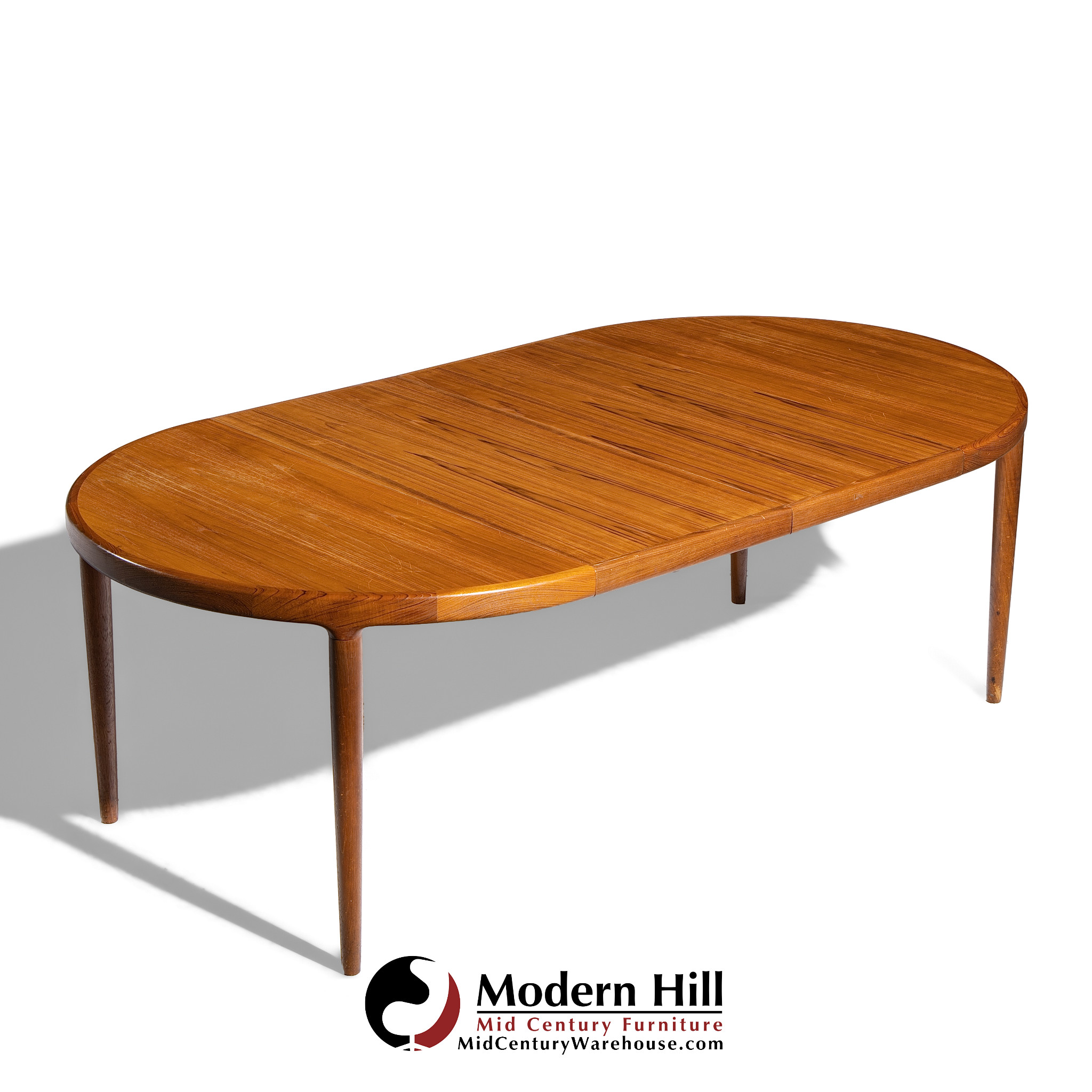 Mid Century Teak Dining Table with 2 Leaves