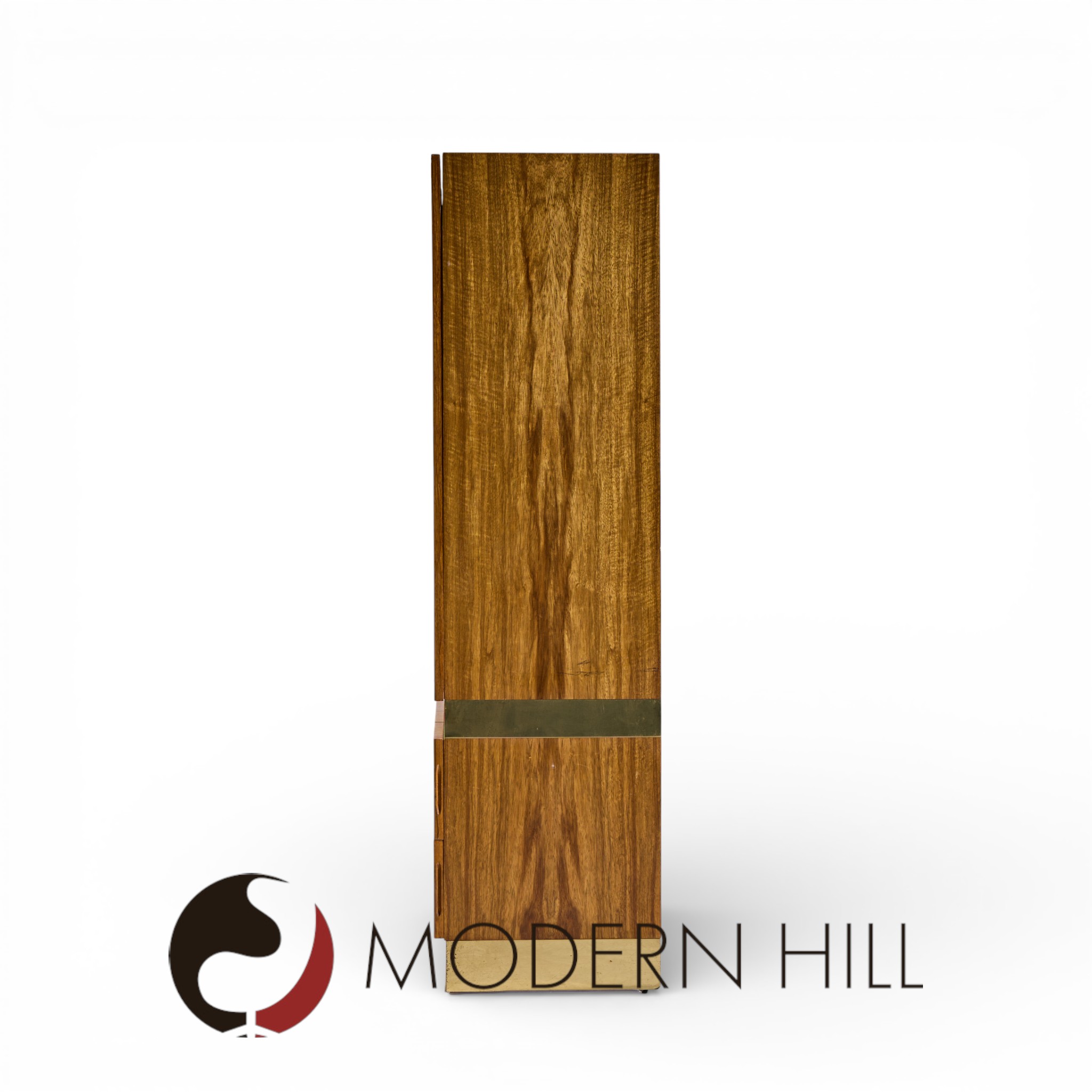 Milo Baughman for Thayer Coggin Mid Century Rosewood and Brass Armoire