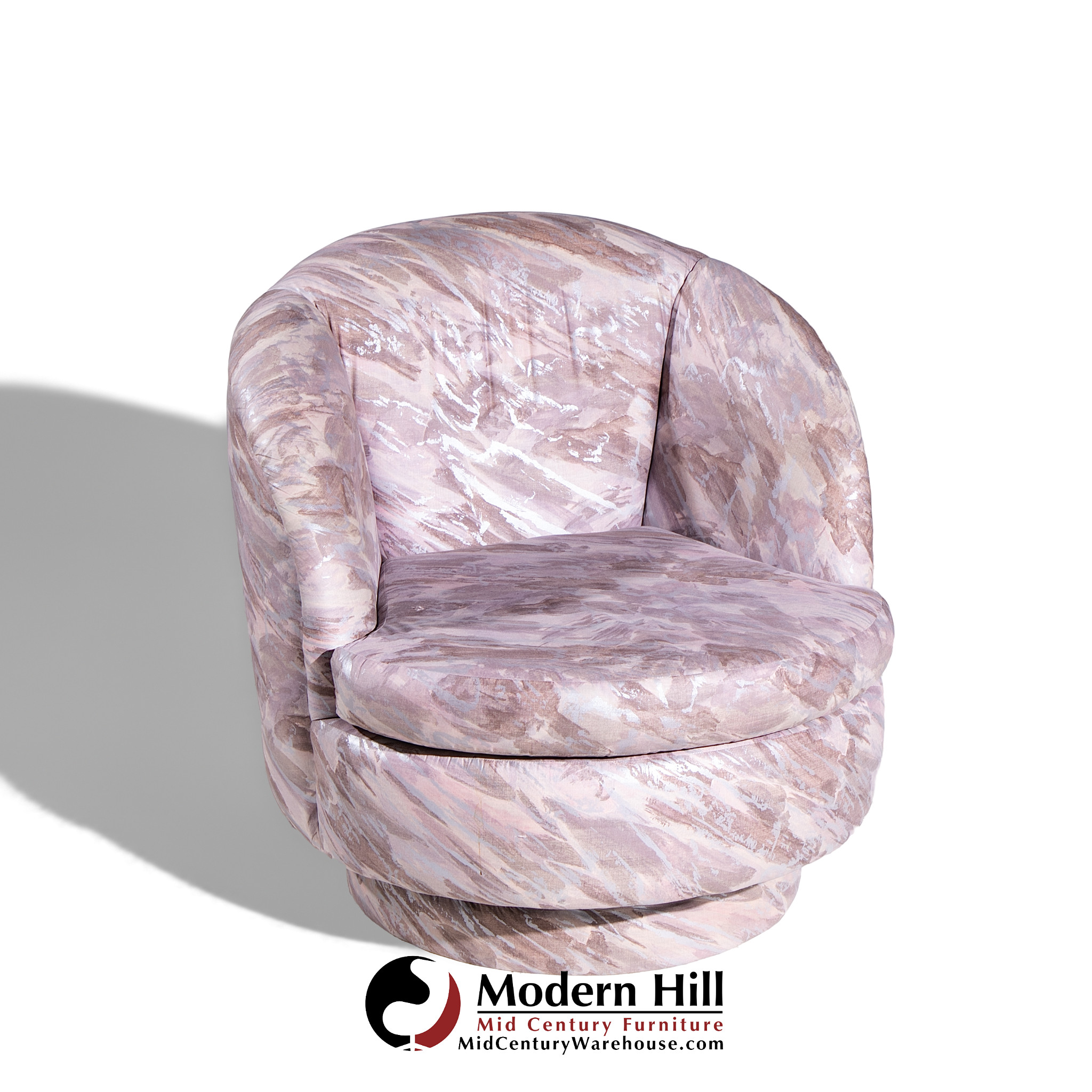 Milo Baughman for Thayer Coggin Mid Century Swivel Tilt Lounge Chairs - Pair