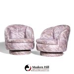 Milo Baughman for Thayer Coggin Mid Century Swivel Tilt Lounge Chairs - Pair