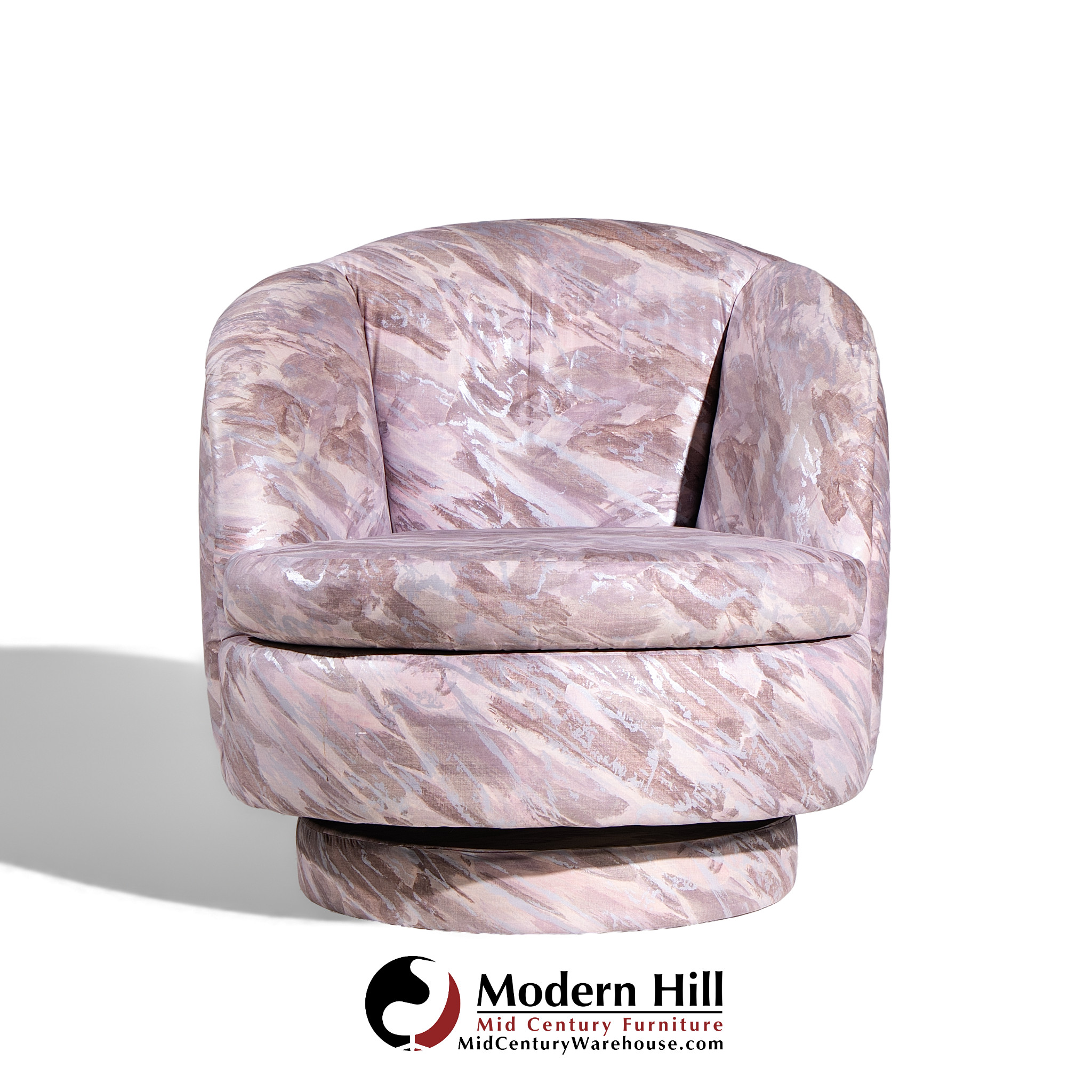 Milo Baughman for Thayer Coggin Mid Century Swivel Tilt Lounge Chairs - Pair