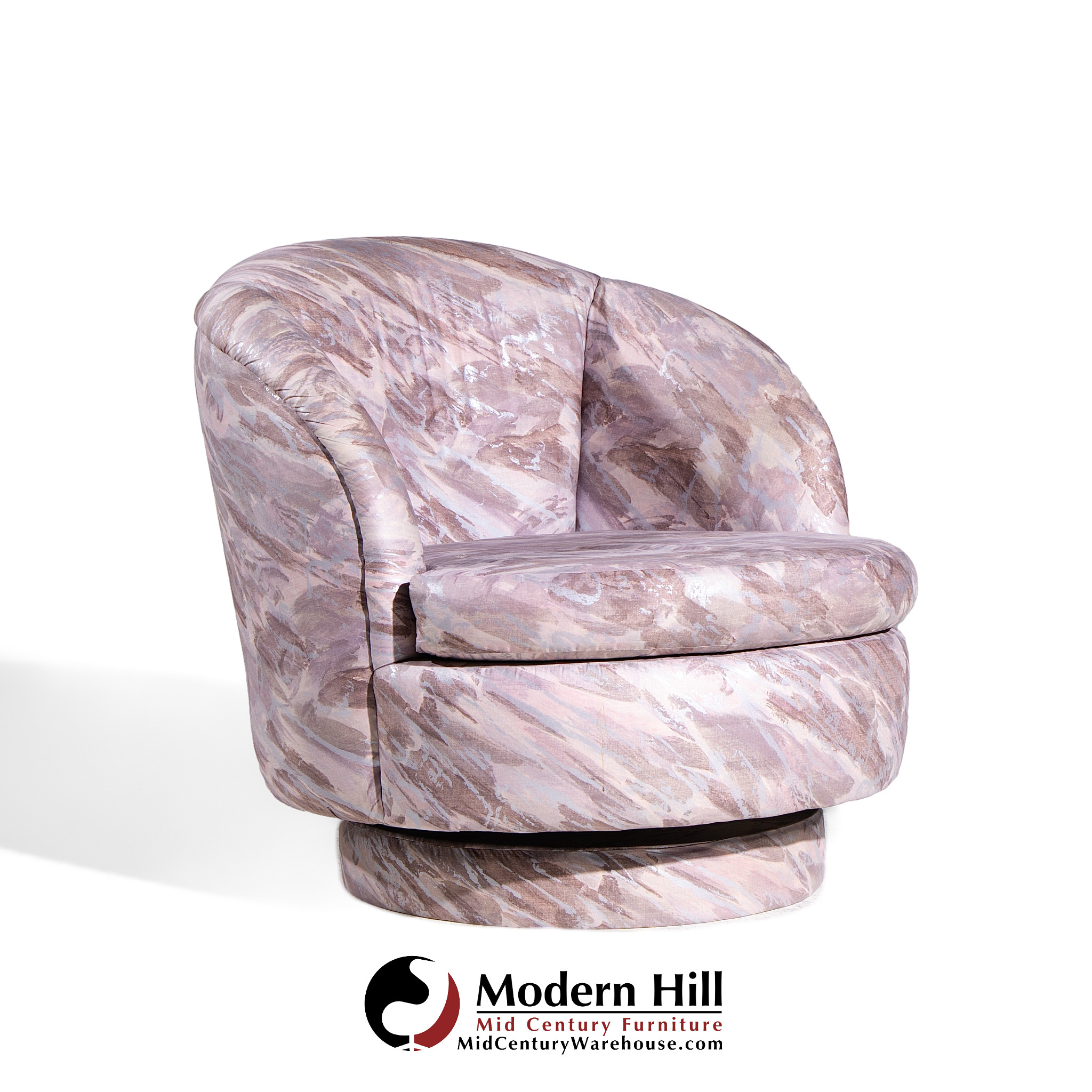 Milo Baughman for Thayer Coggin Mid Century Swivel Tilt Lounge Chairs - Pair