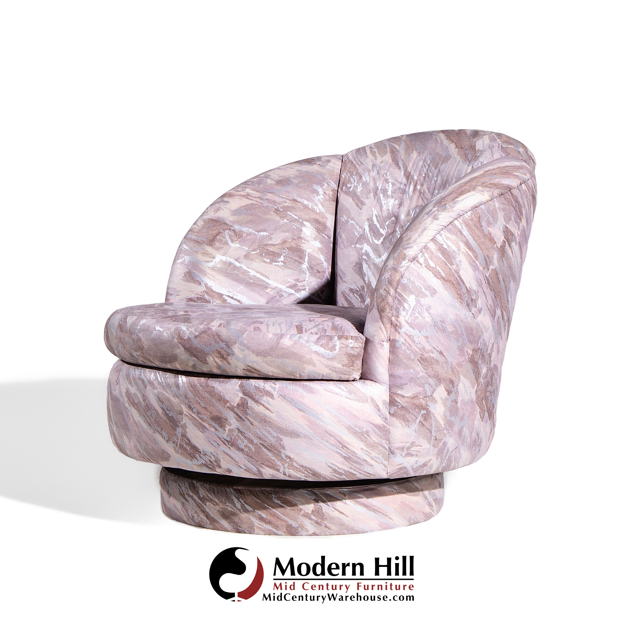 Milo Baughman for Thayer Coggin Mid Century Swivel Tilt Lounge Chairs - Pair