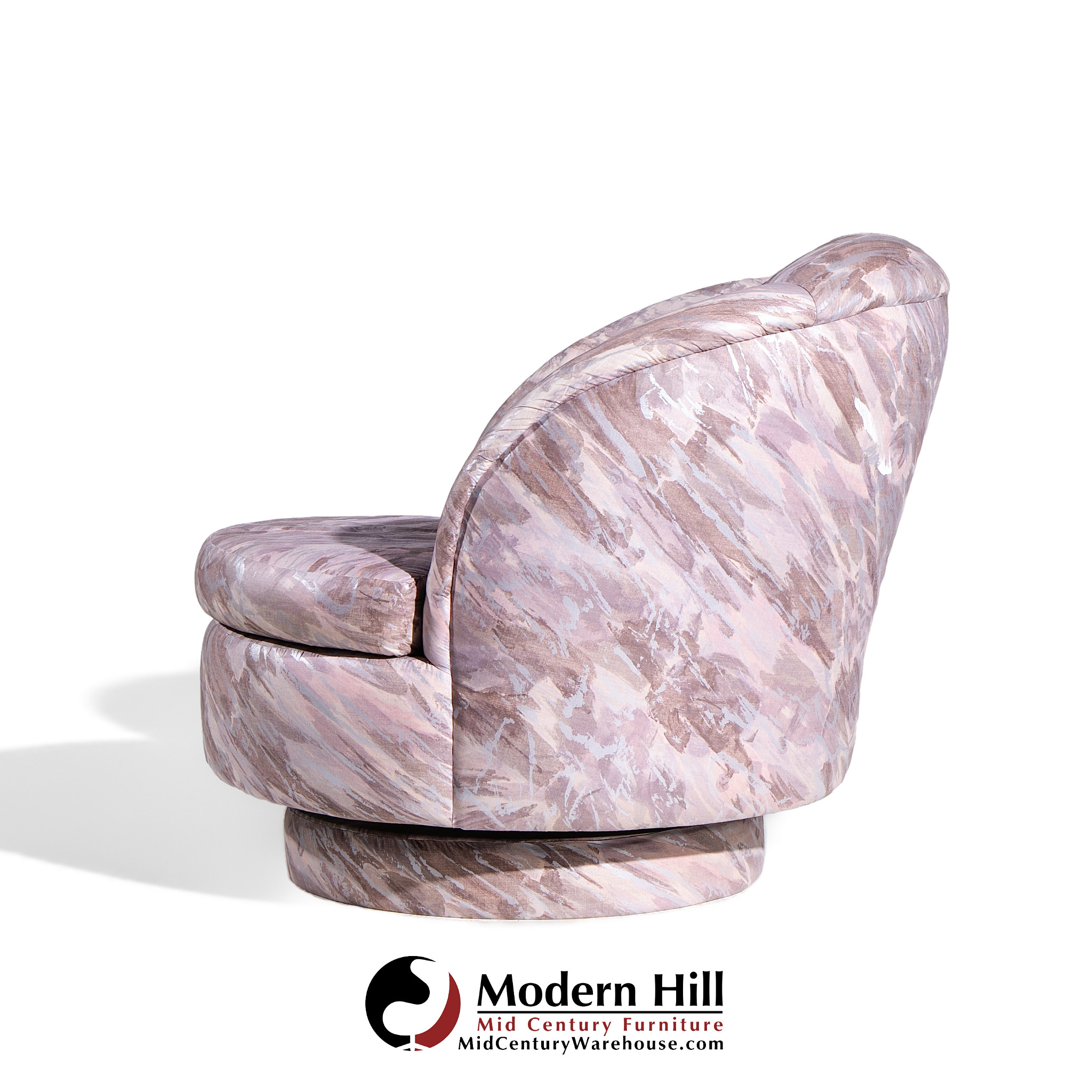 Milo Baughman for Thayer Coggin Mid Century Swivel Tilt Lounge Chairs - Pair