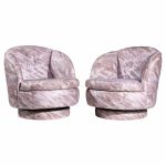 Milo Baughman for Thayer Coggin Mid Century Swivel Tilt Lounge Chairs - Pair
