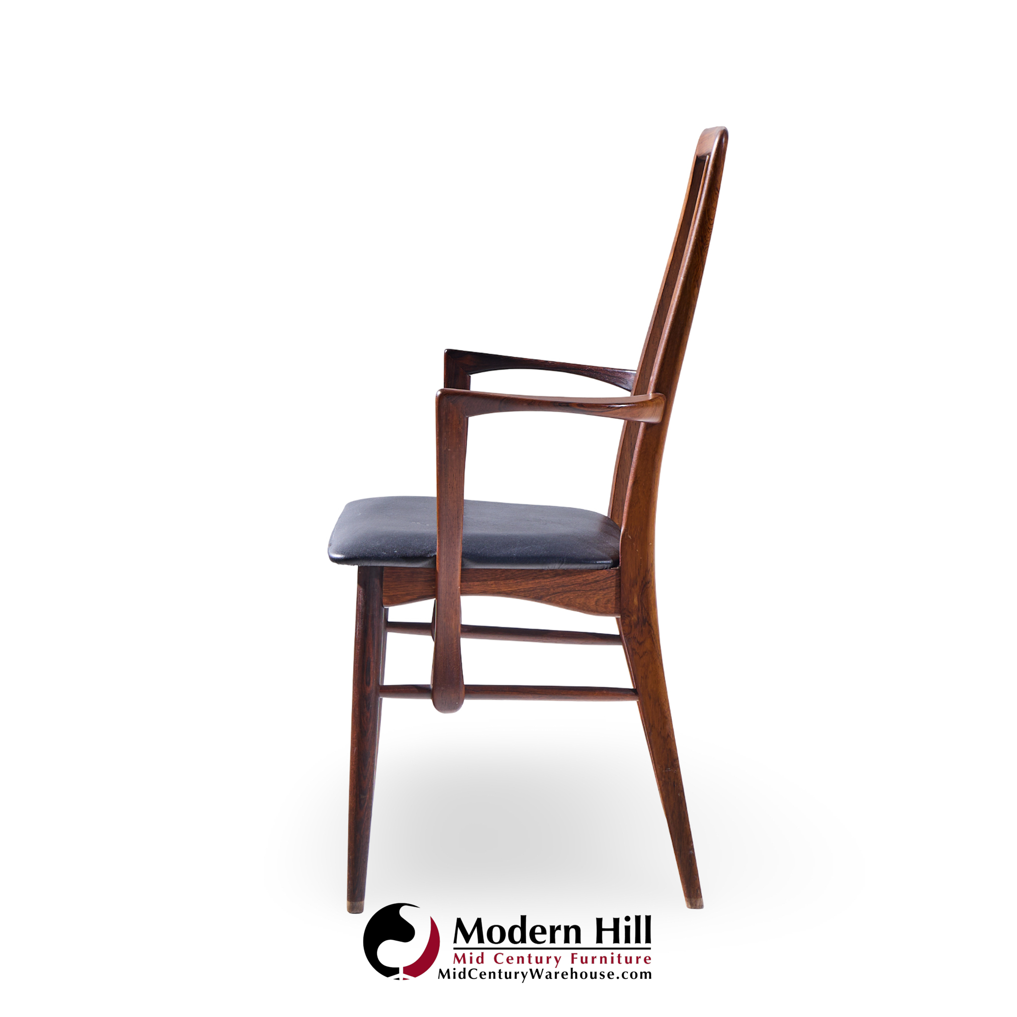 Niels Koefoed Eva Mid Century Danish Rosewood Dining Chairs - Set of 6