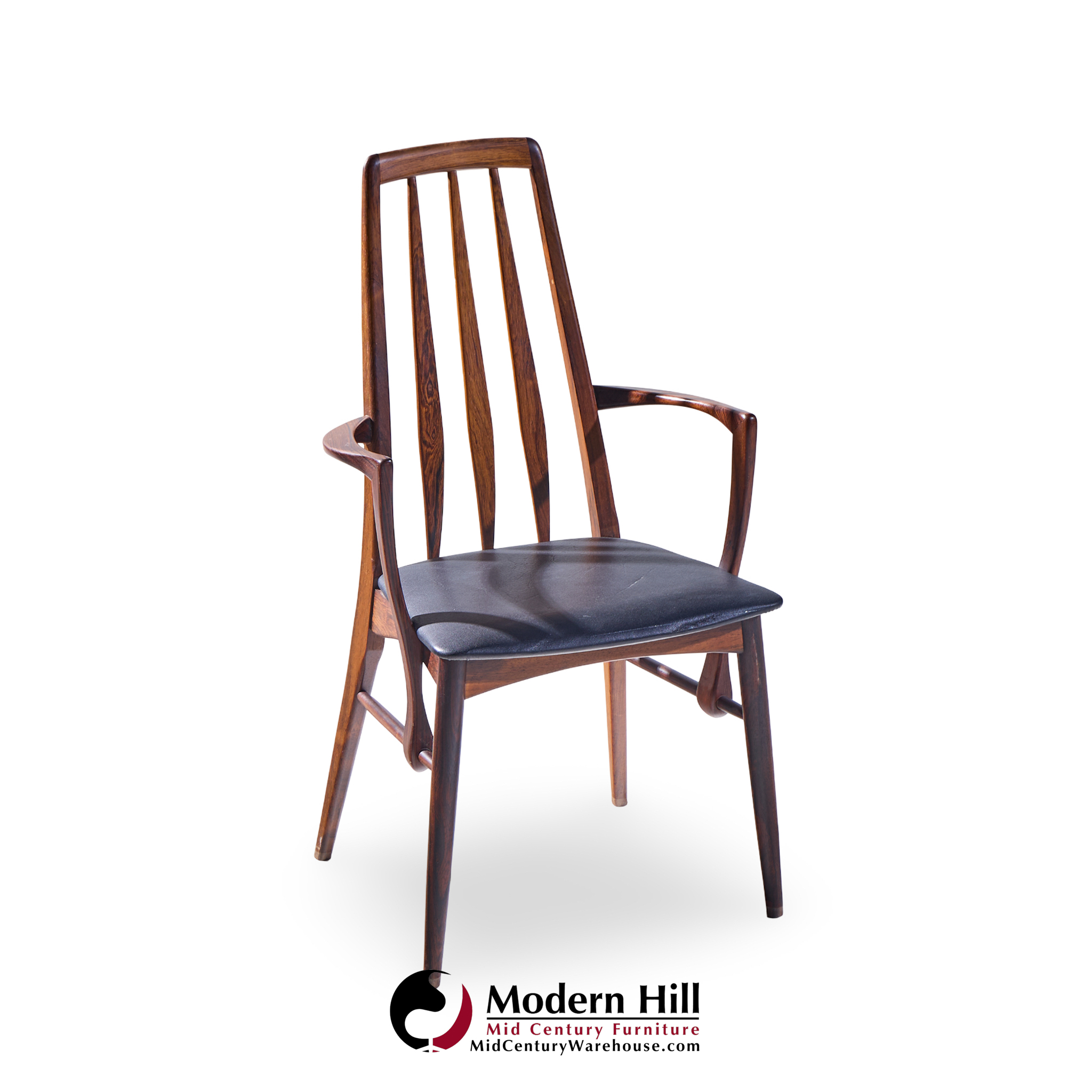 Niels Koefoed Eva Mid Century Danish Rosewood Dining Chairs - Set of 6