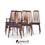 Niels Koefoed Eva Mid Century Danish Rosewood Dining Chairs - Set of 6