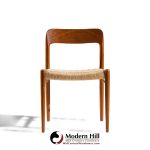 Niels Moller Model 75 Mid Century Danish Teak and Cane Dining Chairs - Set of 4
