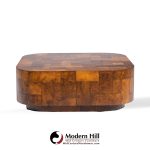 Paul Evans for Directional Mid Century Patchwork Burlwood Coffee Table